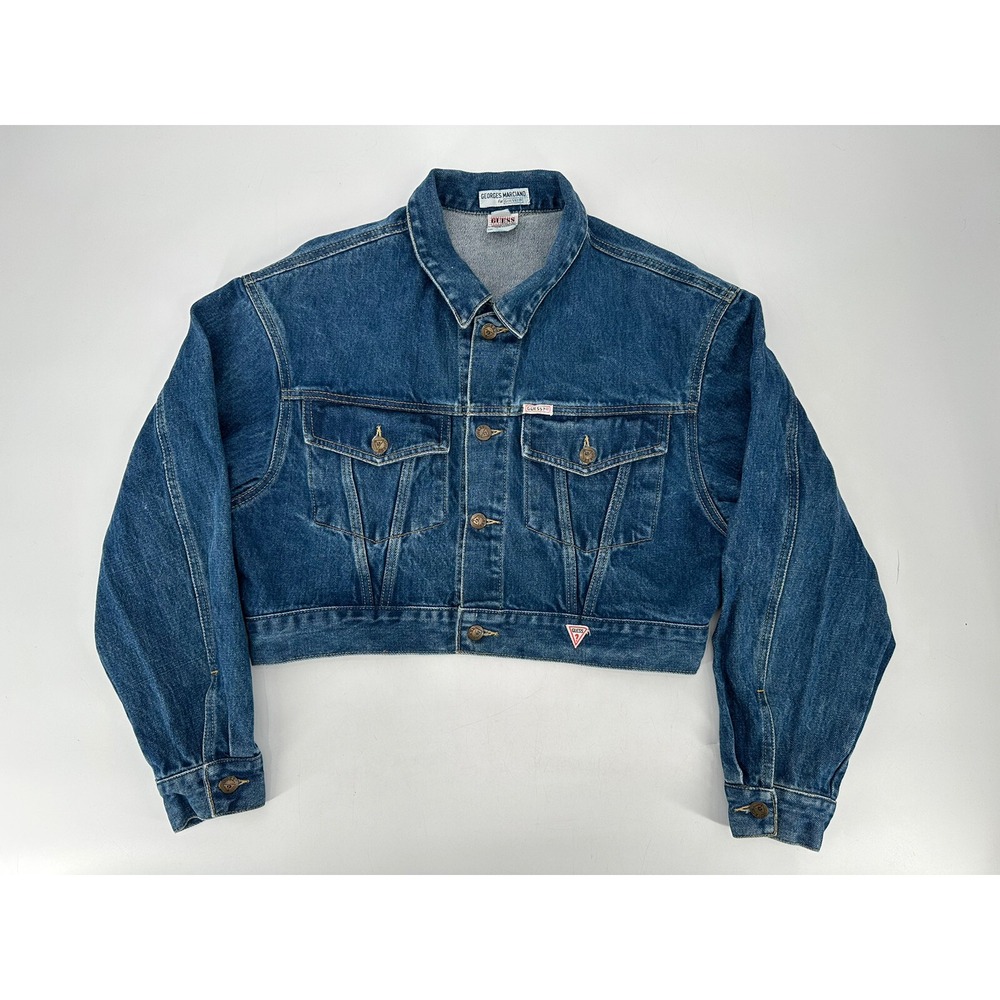 Vintage 80's Guess Georges Marciano Women's Denim Jean Jacket Size Large